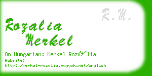 rozalia merkel business card